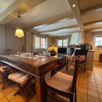 downstairs